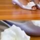 Wedding shoes peep toe ballet flats low heel bridal shoes embellished with ivory French lace, white silk flower, crystals and pearls