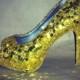 Something New yellow wedding shoes for the bride or bridesmaids.  These sequined, jeweled, and glittered heels come in many heights/colors!