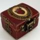 Anatomical Heart Engagement Ring Box in Dark Red - Ring Bearer Box - Goth Wedding -