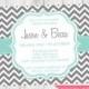 Couples Shower Invitation - Printable Shower Themed Chevron Invite - Colors and Text Customizable