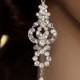 Rhinestone Chandelier Earrings Long Bridal Earrings Art Deco Wedding Earrings Crystal Wedding jewelry, FRANCES