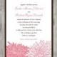 Chrysanthemum Blossom Wedding Invitation