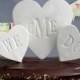 PERSONALIZED Heart Wedding Cake Topper