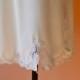 Lace Shadowline White Half Slip Skirt with Slit Modern Vintage Lingerie Size Small Medium VL348