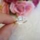 1 carat Engagement Ring, Man Made Diamond Simulant, 4 Prongs, Wedding Ring, Bridal, Promise Ring, Sterling Silver, 14k Gold Option