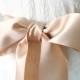 Rose Gold Ribbon Sash, Bridal Sash, Ribbon Belt, Satin Ribbon Belt, Bridesmaid Sash, Bridal Belt, Wedding Sash, 2.5" wide
