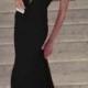 Maxi Plunge V Sleeveless Floor-length Black Evening Dress