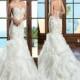 2015 Luxury Embroidery Beaded Mermaid Wedding Dress Organza Ruffles Sheer Illusion Beaded Chapel Train Backless Bridal Gown Wedding Dresses Online with $141.9/Piece on Hjklp88's Store 
