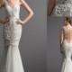 2015 New Beautiful Lace Appliques Wedding Gowns Straps V-Neck Mermaid Wedding Dresses Sexy Backless Bridal Dresses Sweep Train Custom Made Online with $125.6/Piece on Hjklp88's Store 