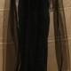 Gothic Black Cathedral wedding veil costume one tier 108" width 90" length satin ribbon edge