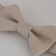 Boys Linen Bowtie, Ring bearer outfit, many colors, Beach Weddings, Photo Prop, dedications