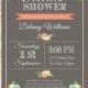 Chalkboard Bridal Shower Invitation, Wedding Shower Invitation, Baby Shower Invite, Printable Invite, Coral Aqua Flowers - Delaney