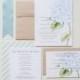 Hydrangea Garden Wedding Invitations, Rustic Garden Wedding, Vintage Botanical Invitations, Blue and Green