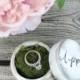 Rustic Ring Bearer Pillow Box with Mossy Interior // "I Promise" // Rustic Weddings (RB-3)
