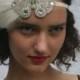1920s WEDDING Headband, 1920s Bridal Headpiece, Glamorous Ivory Feather Headpiece Great Gatsby