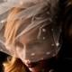 Wedding Birdcage Veil with Fowers and Pearls- Wedding Veil- Wedding Hair Accessories, Short Veil Vintage Look Bridal veil, headpiece