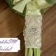 Rhinestone Bridal Bouquet Wrap, Crystal Wrap, Beaded Floral Wrap, Bridal Bouquet, Wedding Flowers, SparkleSM Bridal Sashes - Annabelle