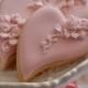 Folk Art Heart Cookie Favor-Shabby Wedding Favors