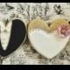 Blossom Bride and Groom Wedding Favor Cookies