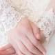 Genuine French Alencon Lace Wedding Fingerless Gloves