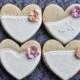 Valentine Gift - Wedding Cookie Favor Sampler - 4 PIECES Bride Heart Cookie Favors, Bridal Shower Cookies, Bride's Maids Gifts - New