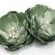 Sage Green Hair Flower Clip - Brooch Shoe Clip - Bride, Bridesmaid, Family Photo Prop Female Gift - Mother Sister Teacher - Pick Your Color