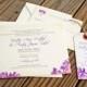 Budding Wedding Invitation - Purple or Coral Flowers  - Design Fee