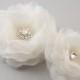 Pure SILK Wedding Headpiece with Swarovski Crystal, Summer Wedding Hair  with Swarovski Crystal Rhinestones Wedding Hair Accessories