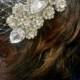 Bridal Birdcage Veil, Wedding Blusher Veil, Bridal Crystal Veil, Bridal Blusher Veil, Art Deco Veil, Art Nouveau Veil