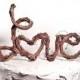 Rustic Twig Grapevine Wedding Cake Topper:  LOVE
