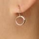 Circle Drop Earrings in Sterling Silver, Dangle Earrings, wedding ,bridal jewelry
