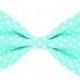 ON SALE Aqua Dot Dog Bow Tie/ Collar Attachment/ Wedding Dog Collar Bow Tie: Seaglass Dot