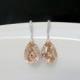 swarovski blush earrings , sw  bridal blush earrings , pink blush bridesmaids earrings , crystal champagne earrings , wedding jewelry