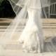Full Cathedral Wedding Veil - Bridal Veil - Drop Style with Satin Edge and Blusher Layer - Memphis