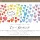 Rainbow Hearts Bridal Shower Invitation Ombre Watercolor Modern Whimsical Colorful Wedding FREE PRIORITY SHIPPING or DiY Printable - Laura