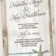 Starfish Wedding Invitation Destination Beach Wedding- Printable Digital