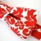 Bowtie Red Damask Adjustable- Ages 2-10