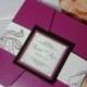 Purple Punch Orchid Pocketfold Wedding Invitation with Flourish