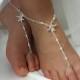 Baby Barefoot Sandals Kids Pearl Silver Bridal Beach Foot Jewelry Flower Girl Wedding Foot Jewelry Bridal Starfish Jewelry