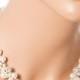Swarovski Bridal Necklace, Crystal and Pearl Cluster Wedding Necklace, Rhinestone Statement Necklace, Modern Vintage Style Jewelry, KRISTY