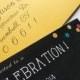 Confetti Invitations / Multi or Gold & Black / Vertical 4" x 9 " / Birthday Bachelorette / Modern / Confetti / No. 10 Envelopes