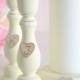 Set of 3 personalized wedding unity candle holders-ivory inspired