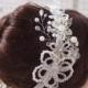 Crystal and Pearls Bridal HeadBand HeadPiece , Wedding Hair Accessory, Bridal Hair Accessory