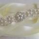Silver wedding sash bridal belt Crystal wedding dress sash Ivory pearl bridal belt crystal sash pearl