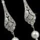 Bridal Earrings Vintage Pearl Crystal Wedding jewelry, Swarovski crystal, Swarovski pearls, Bridesmaids earrings,  Clara Vintage Earrings
