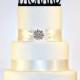 Wedding Cake Topper 6" Wide Personalized Mr and Mrs Nautical Monogram with an anchor and your Last Name