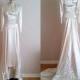 The Grand Illusion Wedding Gown / Vintage 1930s Silk Satin Wedding Dress / 30s Wedding Dress / Ivory / XXS