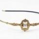 Edwardian bridal headband brass vintage crystal jewel wedding hair accessory antique style head piece