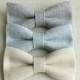 Chambray bow ties - Baby, Newborn, Toddler, Boys bow tie, Grey bowtie, blue bowtie, Chambray. Wedding bow tie, Ring bearer, Easter bow tie