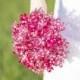Bridal Bouquet of  Pink and Magenta Beaded Flower Bridal Bouquet - Wedding Bouquets - Fabulous Brooch Bouquet Alternative